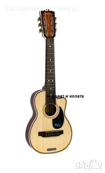 Класическа испанска китара, 6 метални струни, Перо,71х21,5х6см , снимка 1