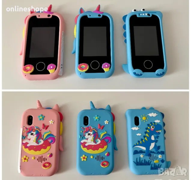 Детски смартфон сензорен екран , двойни камери , игри , клипове, снимка 1