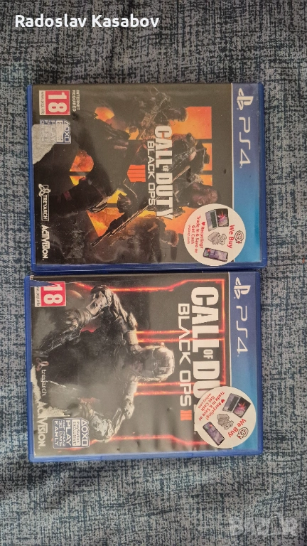 Продавам  Call of duty black ops  3 и 4 цената е за двете игри !, снимка 1