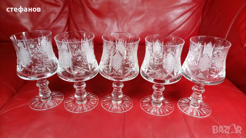 Кристални чаши, Ропотамо, за алкохол, 5 бр, снимка 1