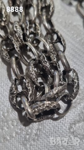 Vintage сребърен синджир с кръст Italy, снимка 2 - Колиета, медальони, синджири - 44280947