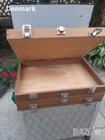 Рибарски стол алуминев/дървен, снимка 3 - Къмпинг мебели - 41636909