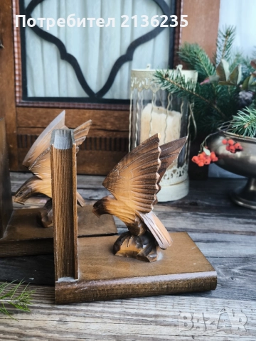 Дървени стопери за книги Орли, снимка 7 - Антикварни и старинни предмети - 52817506
