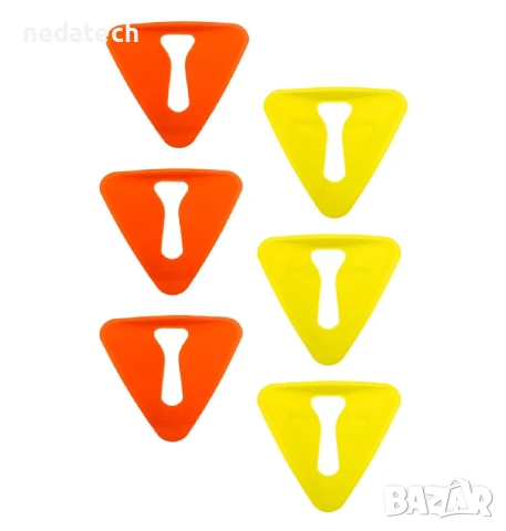 Тренировъчни  пластмасови конуси, 18x18x5см - 6 бр.