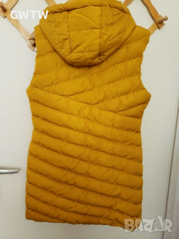 Дълга зимна грейка / елек цвят горчица, снимка 3 - Елеци - 51443616