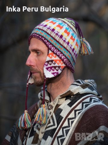 Автентична перуанска шапка модел Куско от вълна на алпака, снимка 5 - Шапки - 40190203