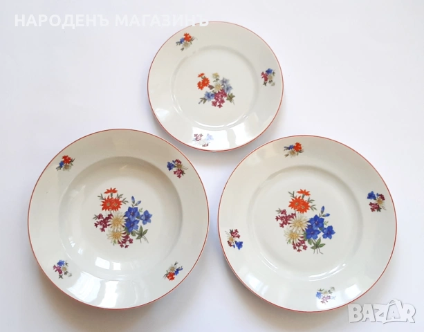 RICHTER, FENKL, HAHN - RFH – ЧЕХОСЛОВАКИЯ - Порцеланов сервиз за хранене за 6 човека чинии порцелан , снимка 5 - Други ценни предмети - 53622812