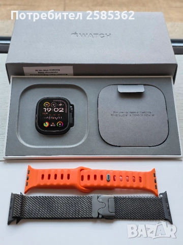 Apple Watch Ultra 2 Black 49mm Titanium Milanese Loop L Гаранционен, снимка 1