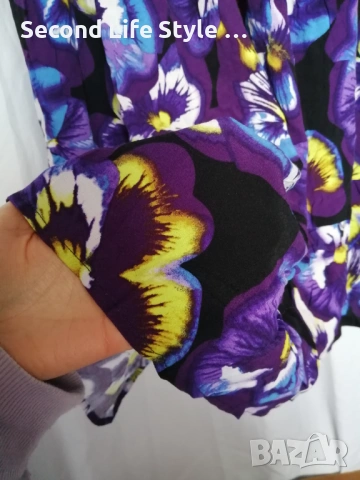 Нова дълга дамска рокля YAS YASVIOLA LS р-р M (EU) - макси рокля - принт цветя, снимка 8 - Рокли - 53062161