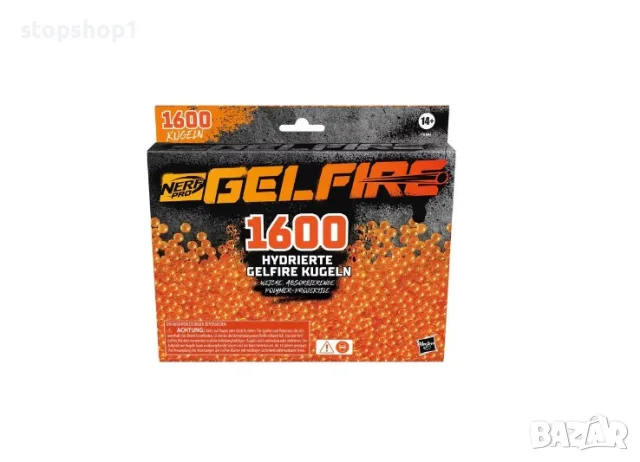 Комплект Nerf Pro Gelfire, 1600 хидрогелни топчета, 7-8 мм, 14+