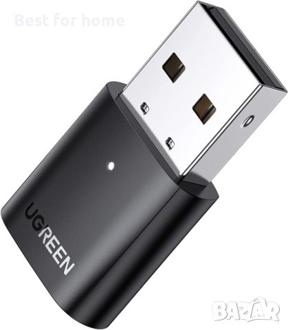 UGREEN USB Bluetooth адаптер за компютър, 5.0 Bluetooth донгъл приемник [Windows 11/10/8.1 без драйв