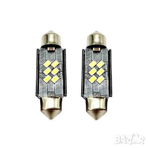 LED крушки софитни 39mm CANBUS 6 SMD 3020 12V 2 броя