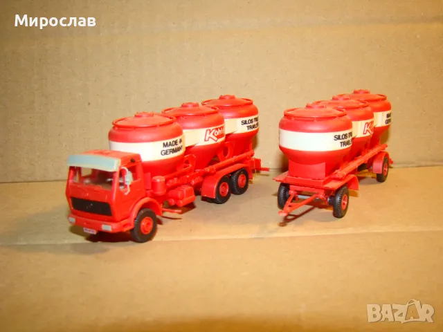 KIBRI 1:87 H0 MERCEDES ТИР КАМИОН ИГРАЧКА МОДЕЛ ЦИСТЕРНА, снимка 2 - Колекции - 48269526