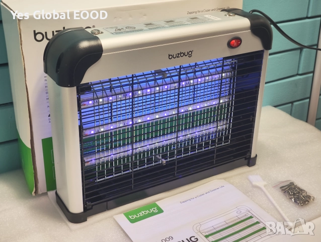 Buzbug LED инсект убиец 3800V с 3 лампи и дълъг живот, снимка 3 - Друга електроника - 51679943