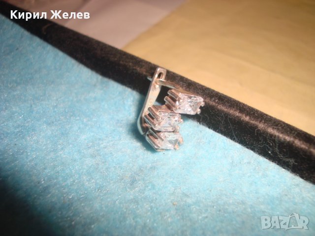СРЕБЪРНА СКЪПОЦЕННА АРТ НУВО ОБЕЦА СРЕБРО 925 АНГЛИЯ с 3 ЕДРИ ФАСЕТИРАНИ ПЛАНИНСКИ КРИСТАЛИ 25639, снимка 15 - Обеци - 35820847