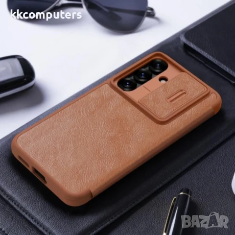 Samsung Galaxy S25 5G Nillkin QIN Кожен Калъф и Протектор
