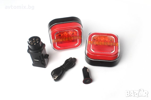 Безжични диодни LED стопове с магнит неон ефект 12V-24V, снимка 4 - Аксесоари и консумативи - 40663306