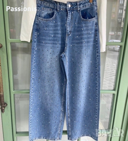 Дънки с камъни, снимка 7 - Дънки - 53118262