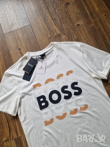 Страхотна мъжка тениска HUGO BOSS размер L , снимка 3 - Тениски - 50529522