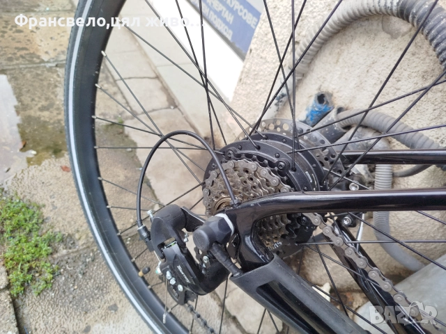 28 цола карбон електрически велосипед колело размер 48 със зарядно , снимка 4 - Велосипеди - 52095974