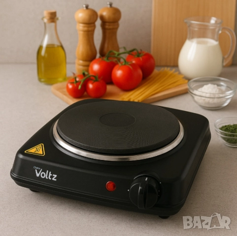 Котлон Voltz, 1500W, Чугунена плоча 185мм., Черен, снимка 5 - Друга електроника - 52138198