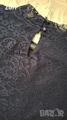 Тъмносиня дантелена рокля , снимка 5 - Рокли - 48025429