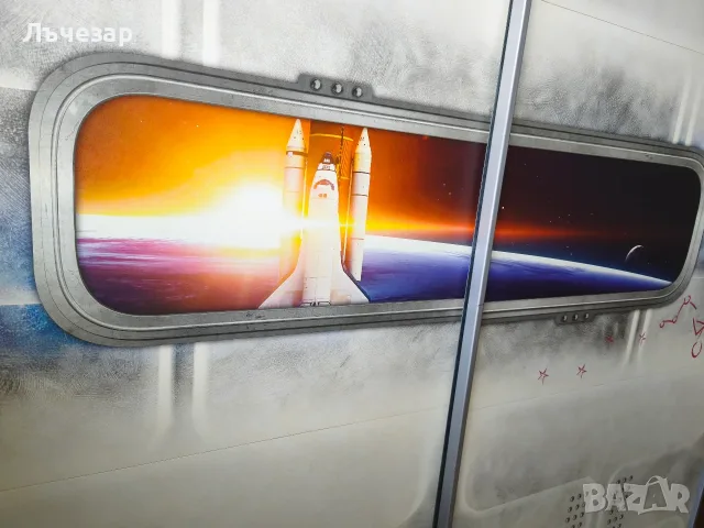 Детска стая космос, гардероб и легло MISSION MARS