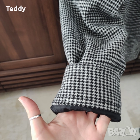 Вълнено бомбър яке H&M, размер L, унисекс, снимка 4 - Якета - 52155561