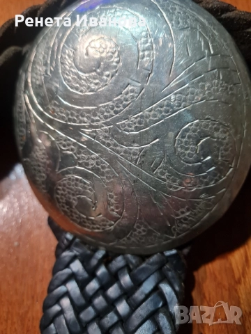 Стар винтидж дамски колан от естествена кожа , снимка 5 - Антикварни и старинни предмети - 52468620