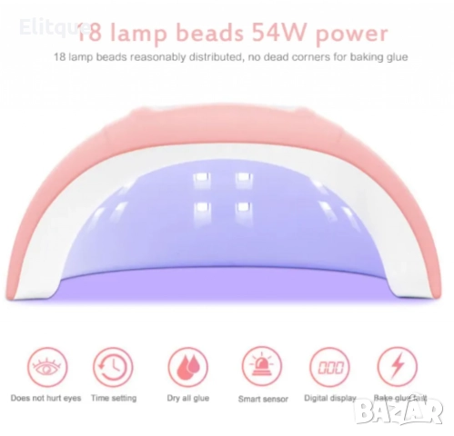 Професионална 54W UV LED лампа за нокти с таймер SUN X4, снимка 5 - Продукти за маникюр - 52606709