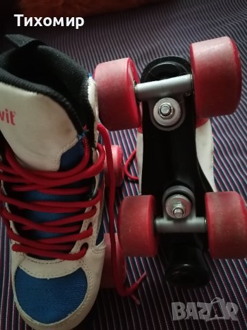 Детски кънки 31/32 и Комплект протектори размер М 6–10год., снимка 7 - Ролери, кънки - 41610134