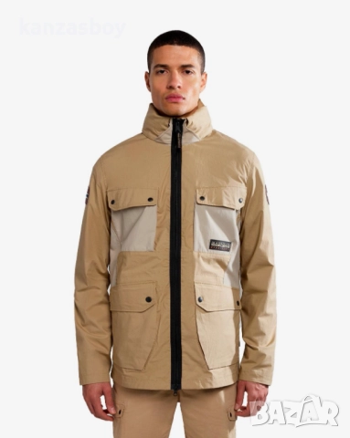 Napapijri A-Tepees Jacket Beige Cornstalk - страхотно мъжко яке КАТО НОВО ХЛ