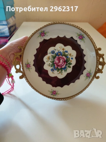 Винтидж порцеланова чиния Гръцко, снимка 4 - Антикварни и старинни предмети - 53763715