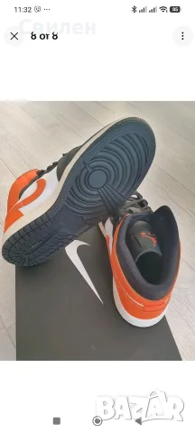 Nike Air Jordan 1 Mid black board 38.5, снимка 4 - Маратонки - 56017043