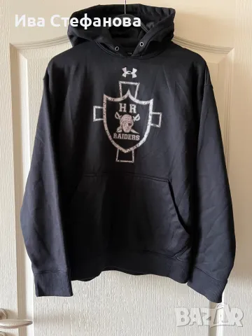 Under Armour USA оригинален черно ново худи блуза спотно горнище с качулка, снимка 5 - Суичъри - 48991888