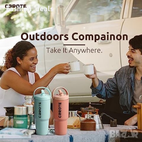 Нова Бутилка за вода CAROTE от неръждаема стомана с вакуумна изолация, снимка 5 - Други - 41927344