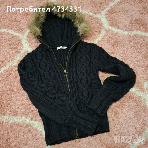 Черна Жилетка с пух, снимка 5 - Жилетки - 53698079