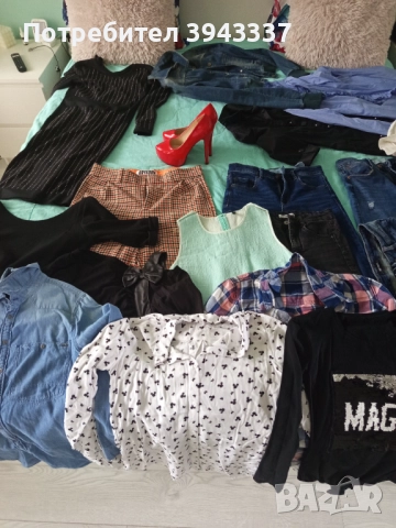 Дамски лот от дрехи, дънки, ризи,поли