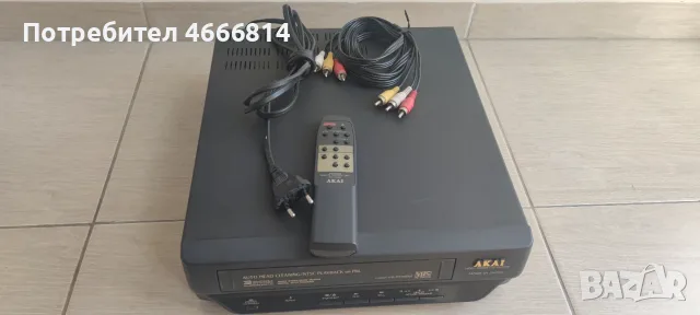 Видео  AKAI VHS , снимка 2 - Плейъри, домашно кино, прожектори - 55810813