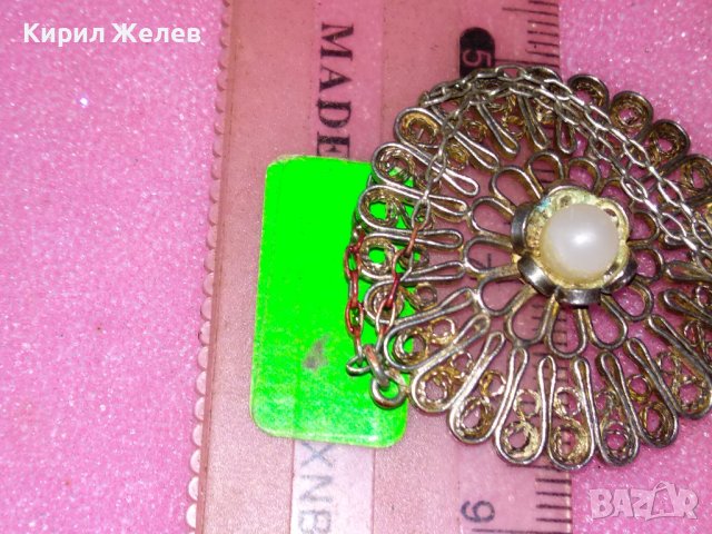 СТАРИНЕН ФИЛИГРАНЕН СРЕБЪРЕН МЕДАЛЬОН с ПЕРЛА и СРЕБЪРНА ВЕРИЖКА - СРЕБРО ВИСОКА ПРОБА 41899, снимка 9 - Антикварни и старинни предмети - 44406689