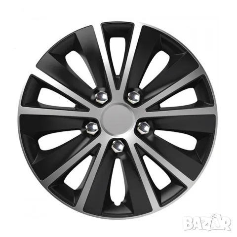 Тасове Versaco Rapid NC за 16'' джанти, сребристо-черни, комплект от 4 броя