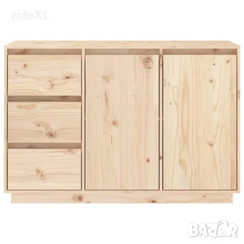 vidaXL Сайдборд, 111x34x75 см, бор масив, снимка 6 - Бюфети - 56147957