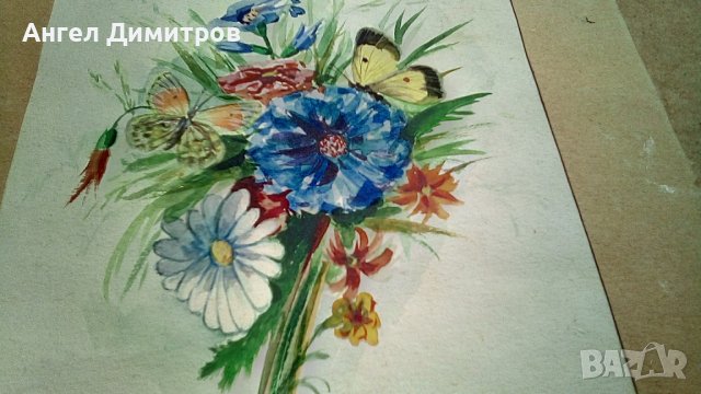 Акварел картина подписана , снимка 4 - Картини - 41825792