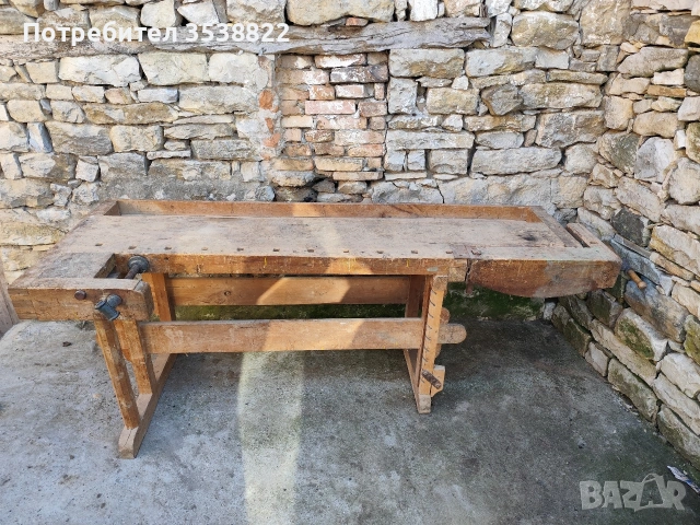 Дърводелски тезгях , снимка 3 - Антикварни и старинни предмети - 53647513