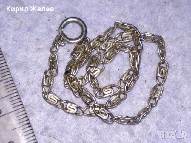 ДЪЛБОКО ПОСРЕБРЕНО ЛАНЧЕ / ВЕРИЖКА от БЛАГОРОДНА НЕРЪЖДАЕМА СТОМАНА РЕТРО ПЛЕТКА МЕЧА СТЪПКА 38540, снимка 9 - Колиета, медальони, синджири - 41454808