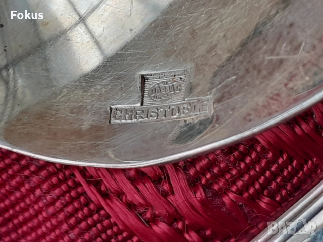 Стари антикварни посребрени луксозни лъжици Christofle 2 бр., снимка 5 - Антикварни и старинни предмети - 53726648