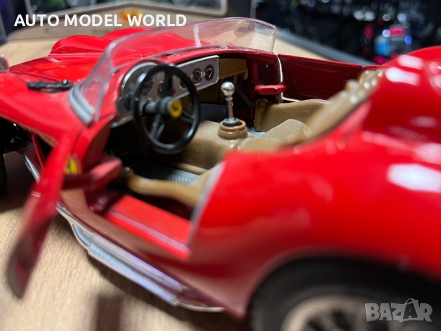 BBURAGO метална колекционерски модел FERARRI 250 TESTAROSSA 1:18, снимка 5 - Колекции - 52795234
