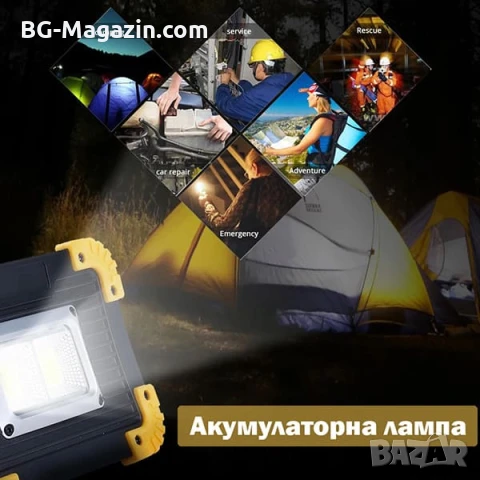 Мощна сервизна работна къмпинг лампа осветление преносима LED фенер USB за риболов палатка работа