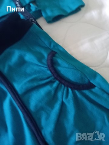 Син младежки комплект  от стегнато трико , снимка 2 - Комплекти - 42300909