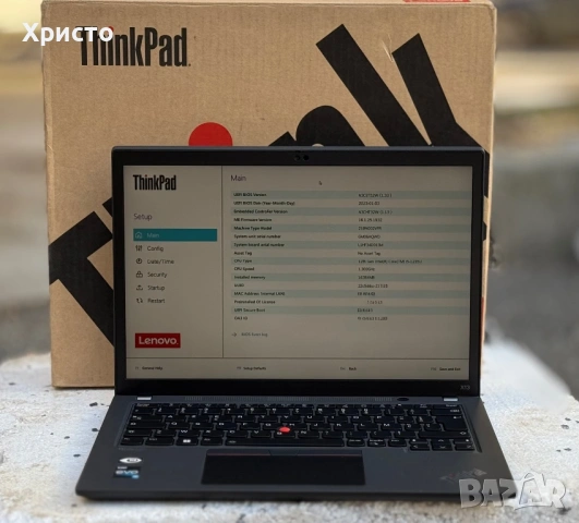НОВО!!! Лаптоп Lenovo ThinkPad X13 Gen 3, Intel Core i5-1235U, 16GB RAM, 512GB SSD, EVO , снимка 4 - Лаптопи за работа - 53626481